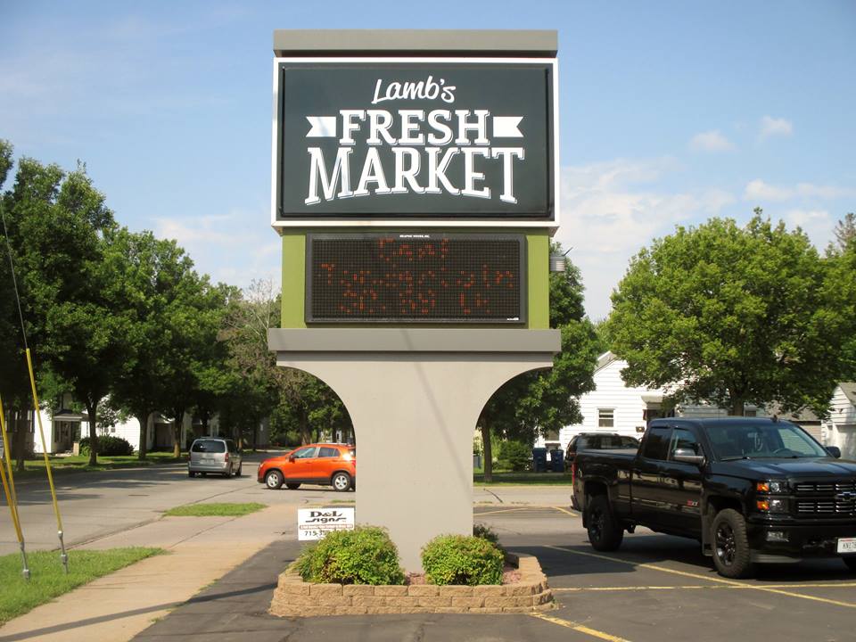 Lambs Fresh Market Street Signage